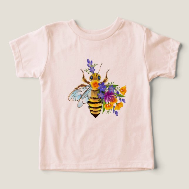 Blombin med vilda växter t shirt (Design Framsida)