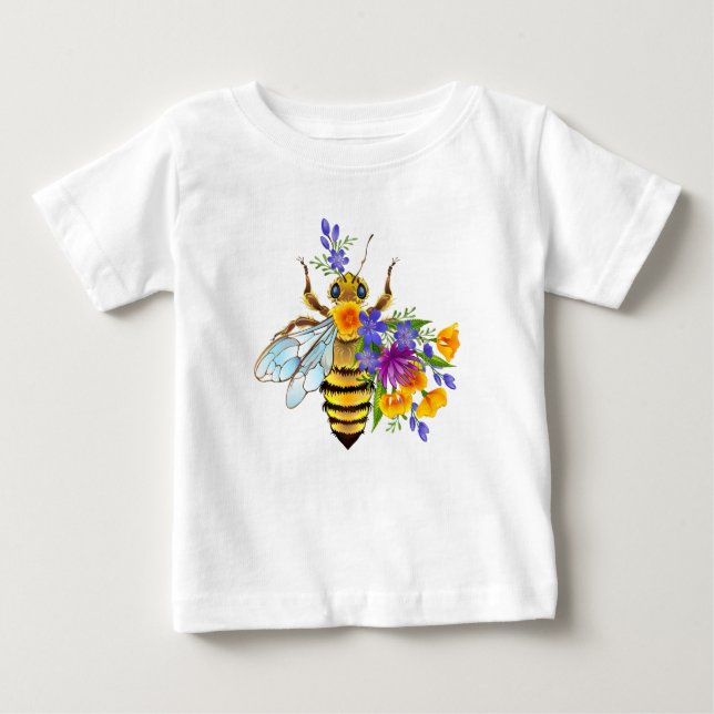 Blombin med vilda växter t shirt (Framsida)