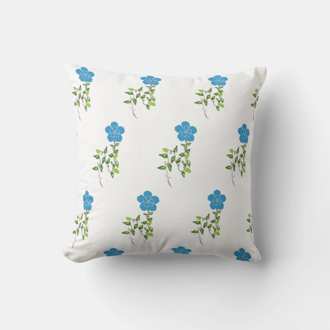 Blomblå vindruvor kudde (Framsida)