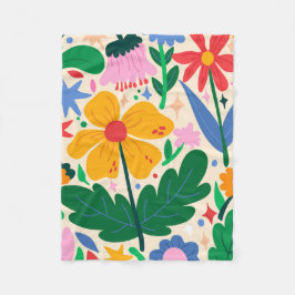 Blomblandning Fleecefilt