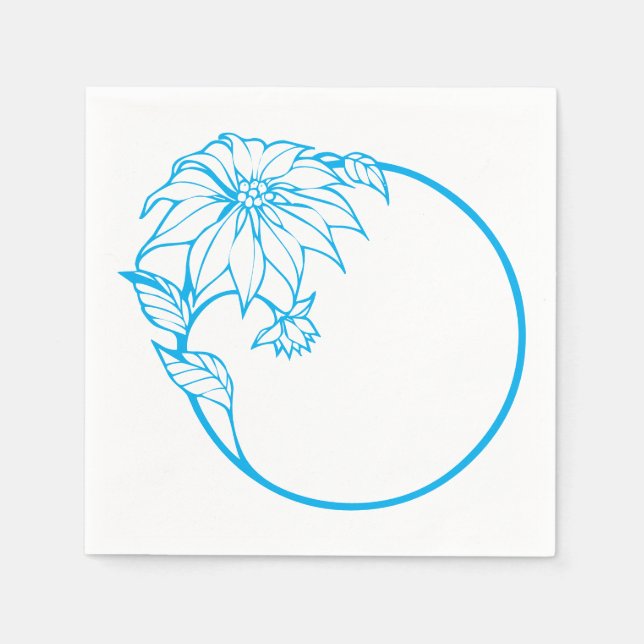 Blomblöjor under jul pappersservett (Framsidan)