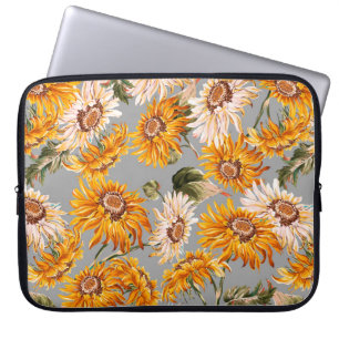 Blomblommor vår vackra sömlösa patroner laptop fodral