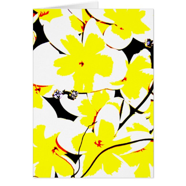 blombouquet vert hälsningskort (Framsidan)
