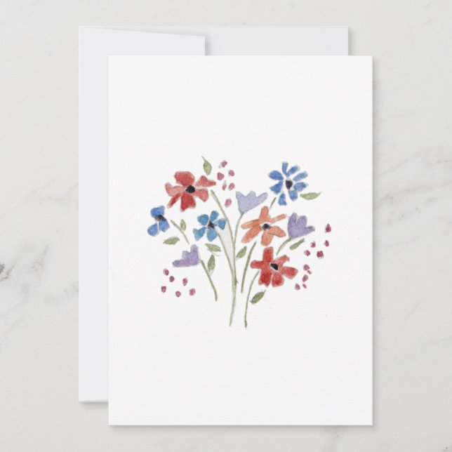 blombukett tack kort (Framsida)