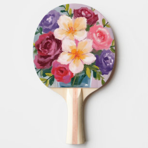 Blombukett Vattenfärg Blommig Målning Pingisracket