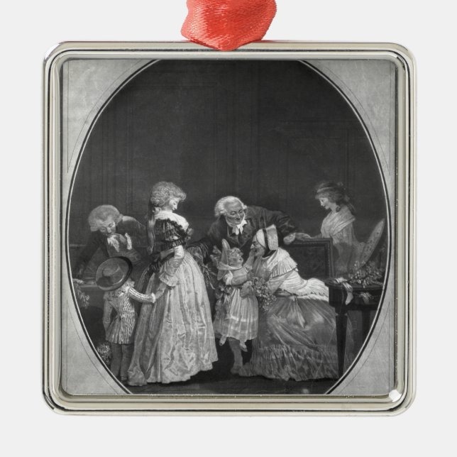 Blombukettar eller firafarmor julgransprydnad metall (Framsidan)