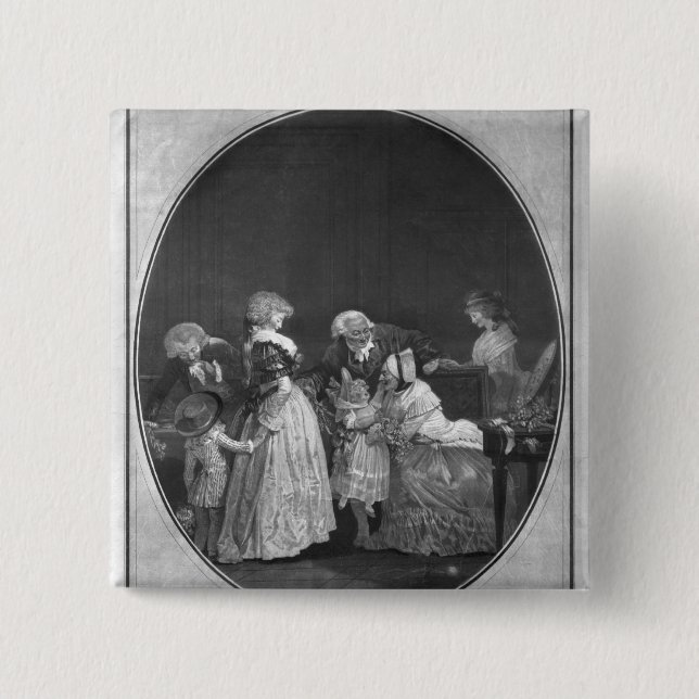 Blombukettar eller firafarmor knapp (Framsida)