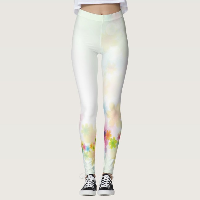 Blomdekor 54B Leggings (Framsida)