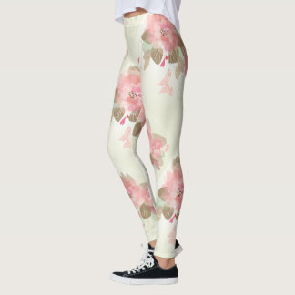 Blomdekorfärg 15 baljväxter leggings
