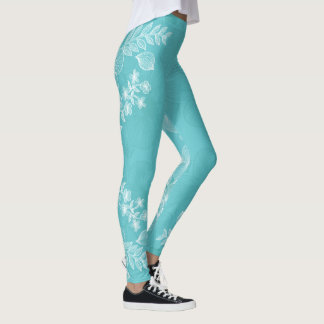 Blomdekorfärg 25 baljväxter leggings