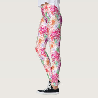 Blomdekorfärg 26 baljväxter leggings