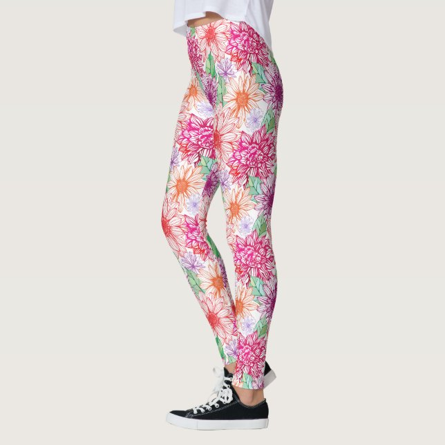 Blomdekorfärg 26 baljväxter leggings (Vänster)