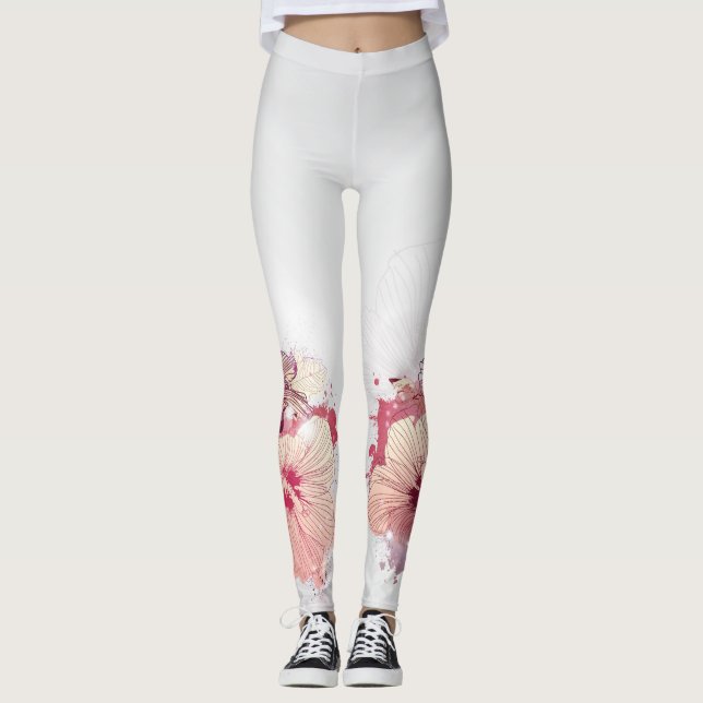 Blomdekorfärg 56 baljväxter leggings (Framsida)