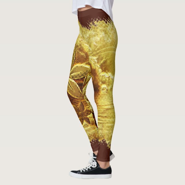 Blomdekorfärg 59 baljväxter leggings (Vänster)
