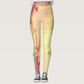 Blomdekorfärg 79 baljväxter leggings