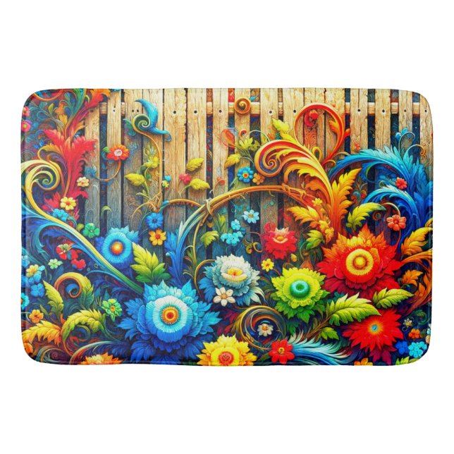 Blomdesign Badrumsmatta (Framsidan)