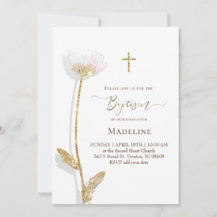 blomdesign Dop Inbjudningar