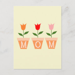 Blomdesign för mamma vykort