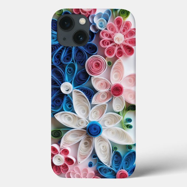 Blomdesign iPhone 13 Fodral (Baksida)