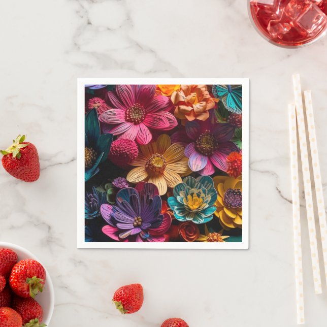 Blomdesign Pappersservett (Insitu)