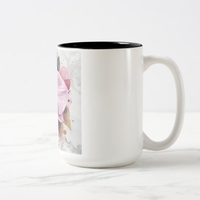 Blomdesign  Två-Tonad mugg (Höger)