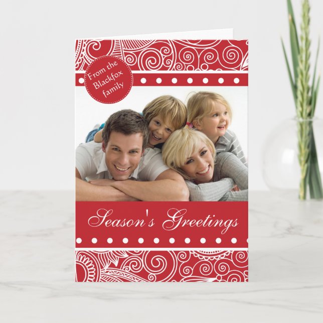 Blomdjungelkort för Julafton Helgkort (Framsida)