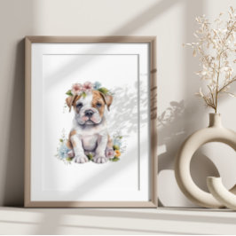 Blomdocka för uppfyllnad för vattenfärg poster