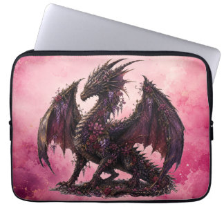 Blomdrake | Botanisk Fantasydrake Laptop Fodral