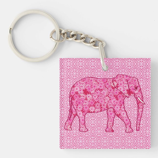 Blomelefant - fuchsisk rosa (Framsidan)