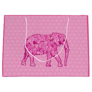Blomelefant - fuchsisk rosa