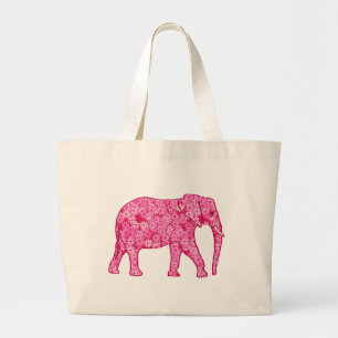 Blomelefant - fuchsisk rosa jumbo tygkasse