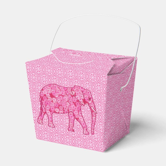 Blomelefant - fuchsisk rosa presentaskar (Framsidan Sidan)