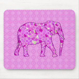Blomelefant - orkidé och magenta musmatta