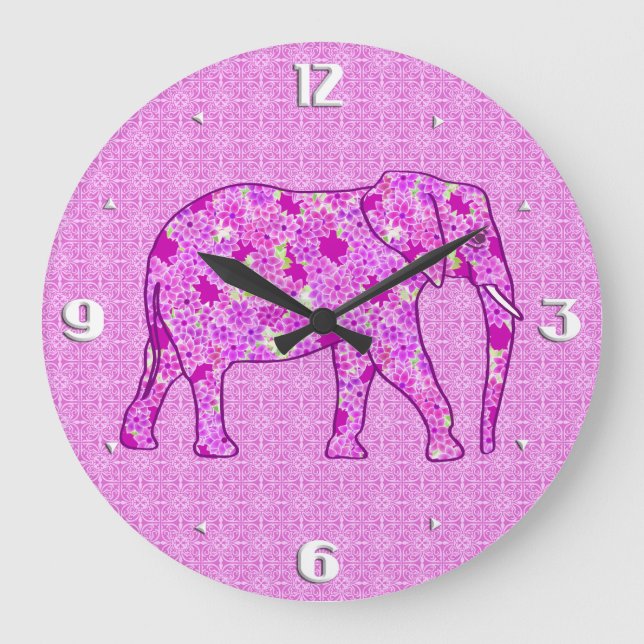 Blomelefant - orkidé och magenta stor klocka (Framsida)