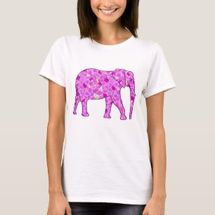 Blomelefant - orkidé och magenta tee