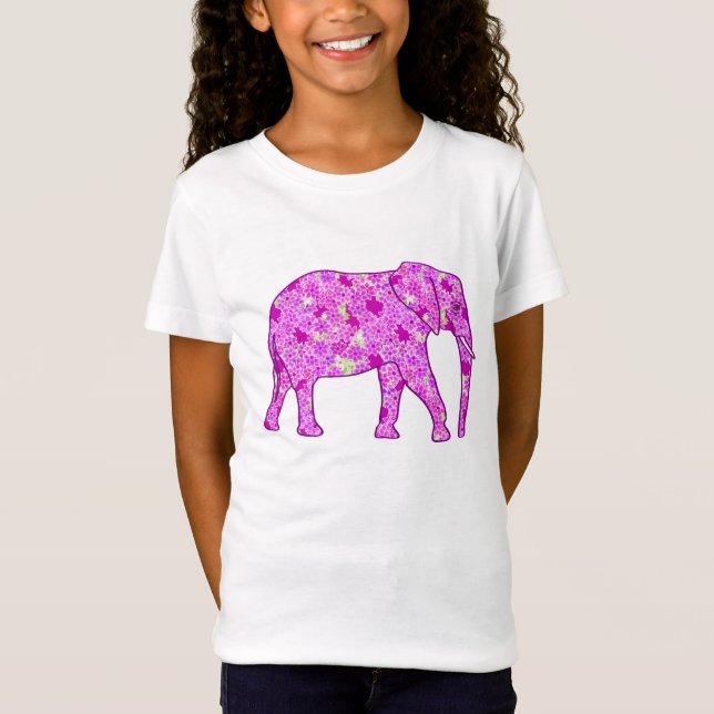 Blomelefant - orkidé och magenta tröja (Framsida)