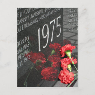 Blomen från Vietnams veteraner Memorial Wall Vykort