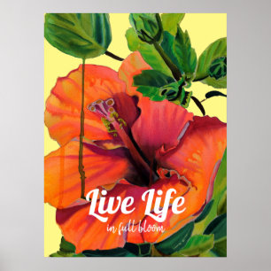 Blomens blomsterliv i fullt blomstercitat poster
