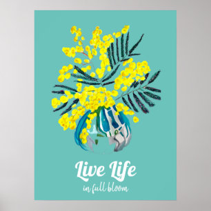 Blomens blomsterliv i fullt blomstercitat poster