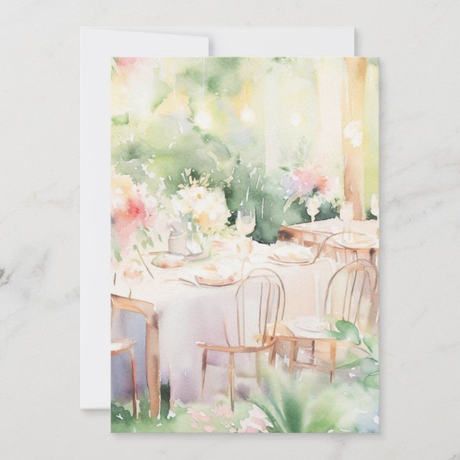 Blomens glädje: Serene Blommar, en babyskabruk Inbjudningar (Framsida)