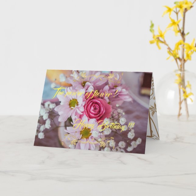 Blomens kraft kort (Gul blomma)