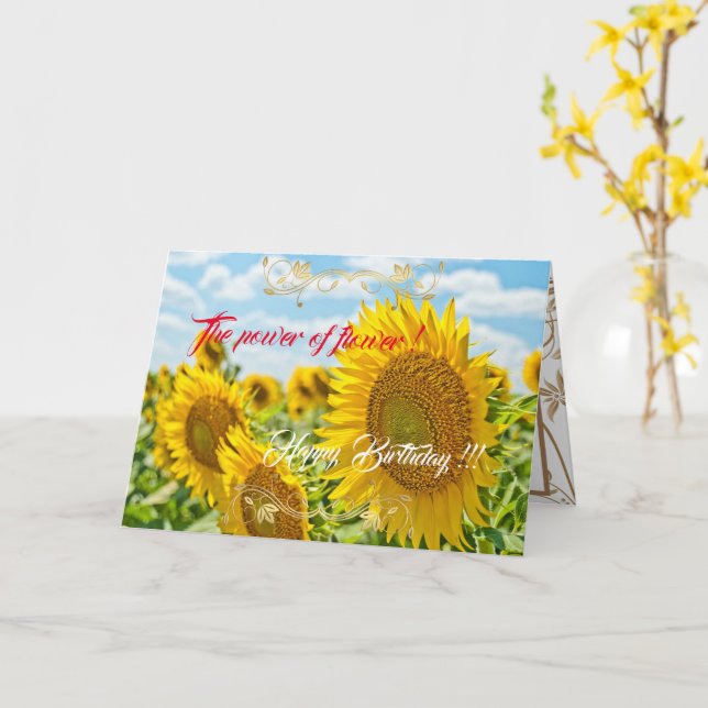 Blomens kraft kort (Gul blomma)