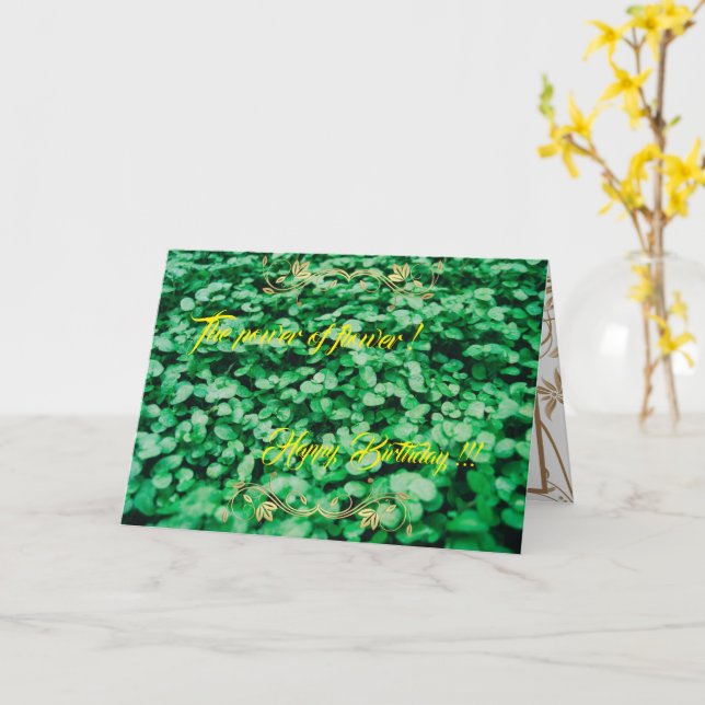Blomens kraft kort (Gul blomma)