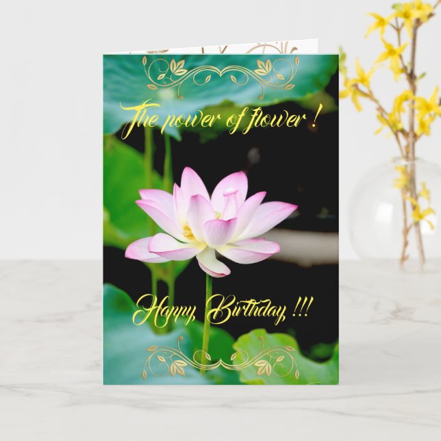 Blomens kraft kort (Gul blomma)