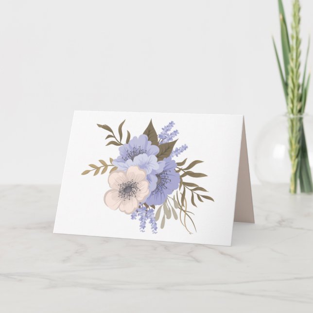 Blomettkort för vårtid kort (Framsida)