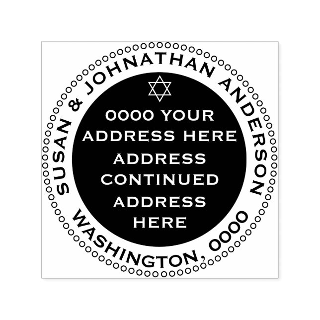 Blomfärgad returadress från stjärnans himmelska, r självfärgande stämpel (Design)