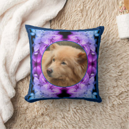 Blomfärgade Blommar Skapar ditt eget foto Kudde