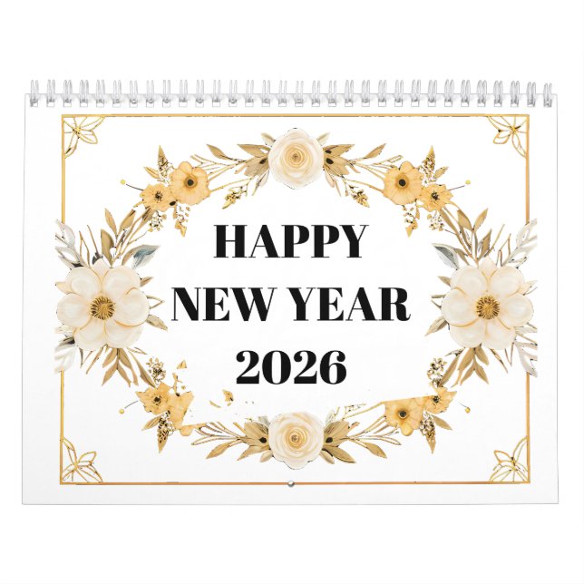 Blomfärgbok Kalender 2026 (Omslag)