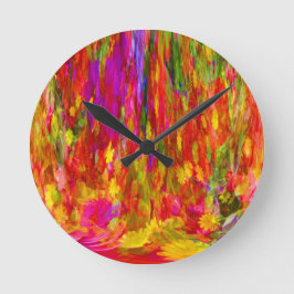 Blomfärgning av ljusblommor rund klocka