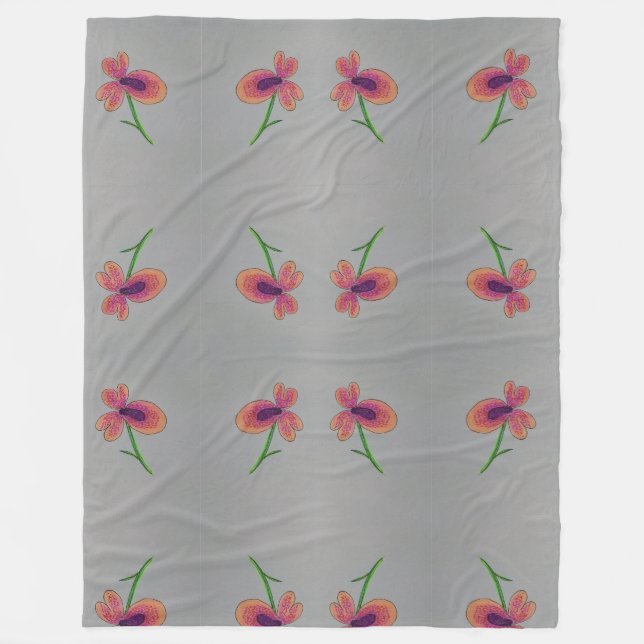 blomfilt fleecefilt (Framsidan)
